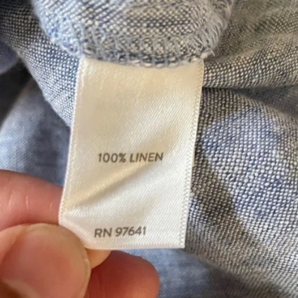 J.Jill linen pants pull long elastic waist lounge - Picture 7 of 7